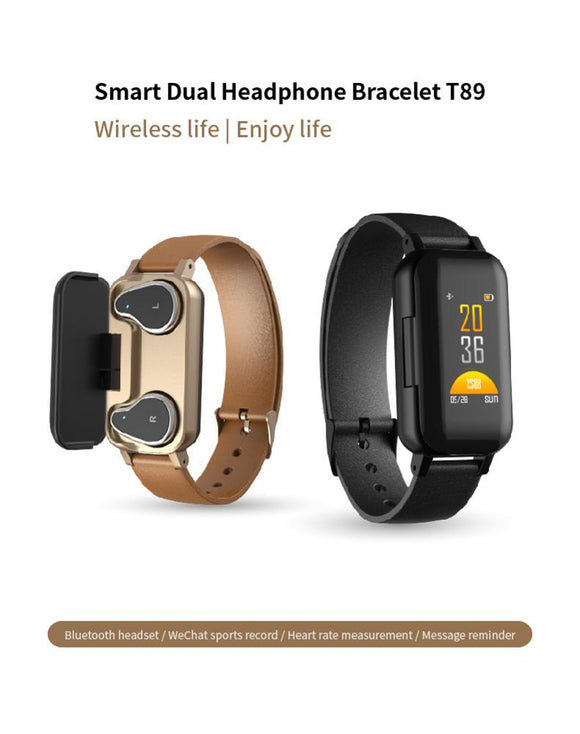 2-In-1 Wireless Bluethooth Headset & Smart Bracelet